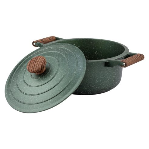 Nava Omega lábas fedővel, tapadásmentes öntött alumínium, kőbevonattal, 24 cm, HSO                    10-255-031