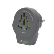   Utazóadapter, World to Europe, USB, HSO                                                               1.100110-TH
