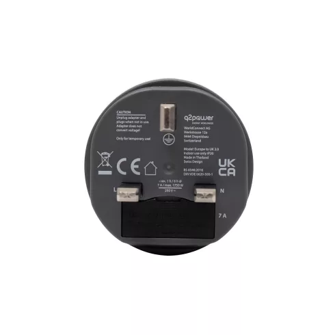 Utazóadapter ''Europe to UK'' Q2, 7A, HSO                                                             1.200100-TH