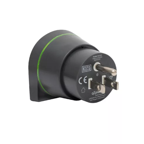 Utazóadapter Europe to USA Q2, max. 15 A, 100 V - 1500 W / 250 V - 3750 W, HSO                        1.200110-TH