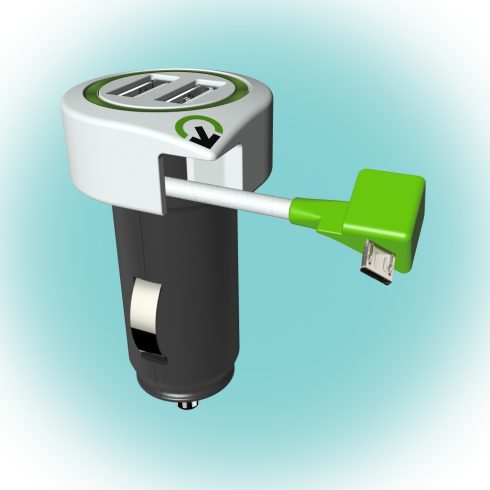 Triple USB car charger micro usb connector, HSO                                                       3.100110
