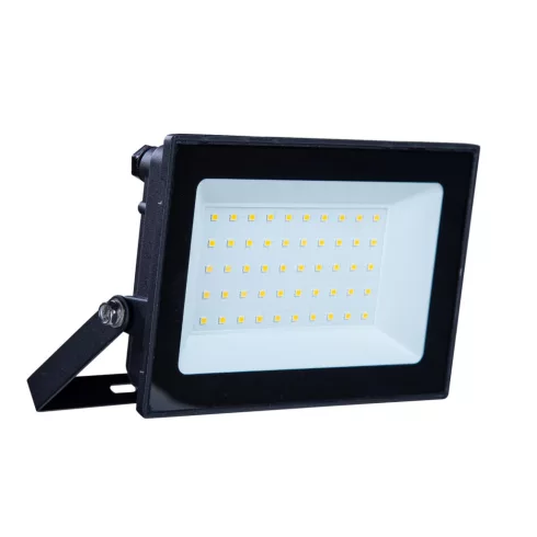 LED fényvető, falra szerelhető, 50W, 5500lm, 4000K, IP65, fekete, E, HSO                              48984