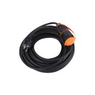   Hosszabbító gumikábel, reteszelhető aljzat, H07RN-F 3G1.5, 15m, 16A max.3680W, fekete, IP44, HSO      53.501.20