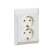   Kaptika 2x2P+F aljzat komplett, fehér, HSO                                                            782113