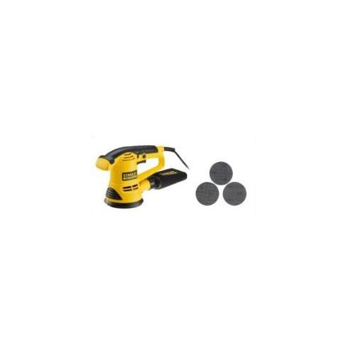 STANLEY FATMAX 480 W excentercsiszoló + AJÁNDÉK QUICK-FIT csiszolóháló szett 1x P80, 1x P120, 1x P24  A-FME440K-QS