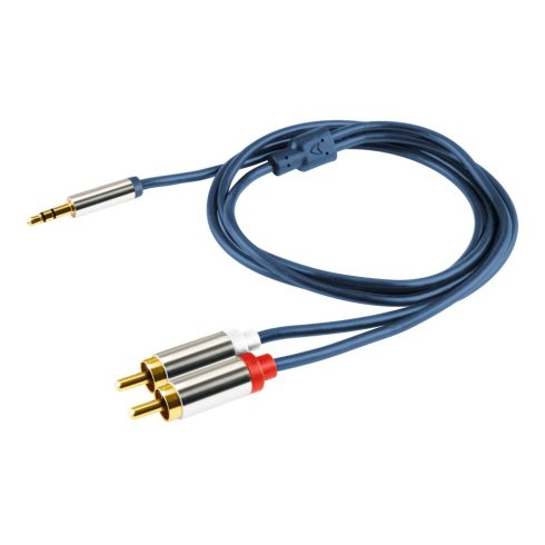 Audiókábel, 3,5 mm sztereó dugó, 2 x RCA, 4 m, HSO                                                    A49-4M