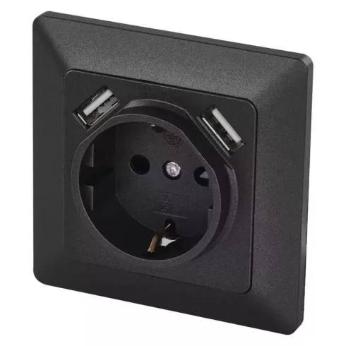 Aljzat USB csatlakozóval 2,1 a max., schuko                                                           A6000.3