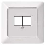   Adat-csatlakozóaljzat burkolat 2xRJ45                                                                 A6004.4