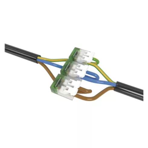 Karos vezetékösszekötő, 2x 0,2-4 mm2, 32 A, 450 V, 10 db/csomag                                       A9101