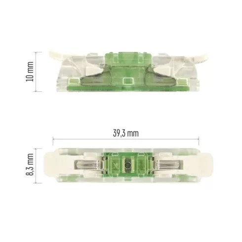 Egyenes karos vezetékösszekötő, 2x 0,2-4 mm2, 32 A, 450 V, 10 db/csomag                               A9111
