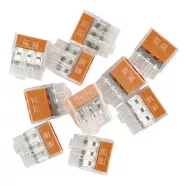   Rugós vezetékösszekötő, 3x 0,5-2,5 mm2, 24 A, 450 V, 10 db/csomag                                     A9121