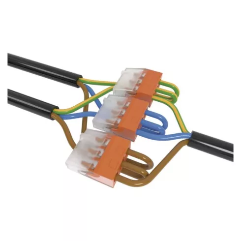 Rugós vezetékösszekötő, 3x 0,5-2,5 mm2, 24 A, 450 V, 10 db/csomag                                     A9121