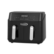   HAUSER forrólevegős sütő, 1750W, 2x4,5l, 50-200?, digitális kijelző, 11program, időzítő, fekete, HSO  AF-2450