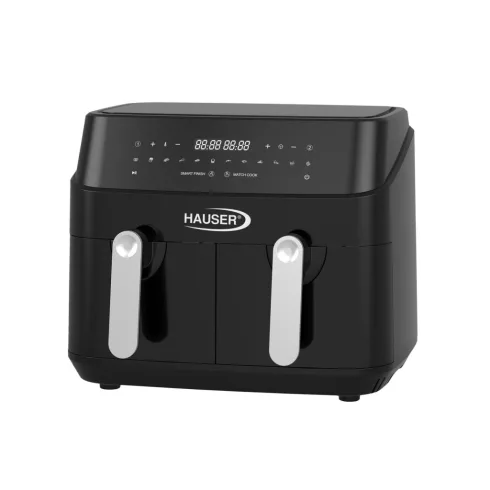 HAUSER forrólevegős sütő, 1750W, 2x4,5l, 50-200?, digitális kijelző, 11program, időzítő, fekete, HSO  AF-2450