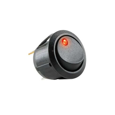 Kapcsoló 12V 1ák piros LED, HSO                                                                       AK11
