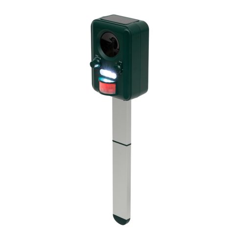 Állatriasztó karó, napelemes, 13.5 - 23.5 kHz, PIR mozgásérzékelő 5-8 m távolság, USB töltőkábel, HS  AR02