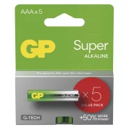   GP elem LR03 AAA mikroceruza, Super Alkáli, 5db/kis papír doboz                                       B01115
