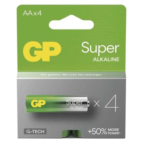GP elem LR6 AA ceruza, Super Alkáli, 4db/kis papír doboz                                              B01214