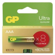   GP elem LR03 AAA mikroceruza, Ultra Alkáli, 8db/kis papír doboz                                       B02138