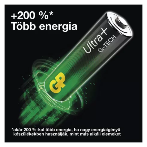 GP elem LR03 AAA mikroceruza, Ultra Plus Alkáli, 10db/kis papír doboz                                 B0314G