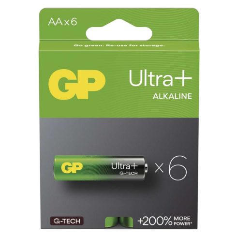 GP elem LR6 AA ceruza, Ultra Plus Alkáli, 6db/kis papír doboz                                         B03216