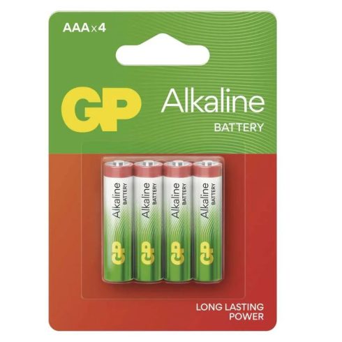 GP elem LR03 AAA mikroceruza, Alkáli, 4 db/bliszter                                                   B04114