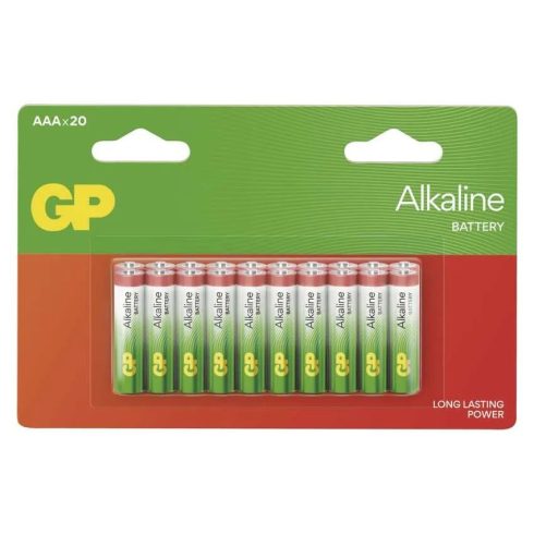GP elem LR03 AAA mikroceruza, Alkáli, 20 db/bliszter                                                  B0412L