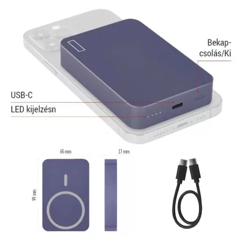 Powerbank WI 1046, 10000mAh, 20W+Wireless, kék                                                        B0551BL