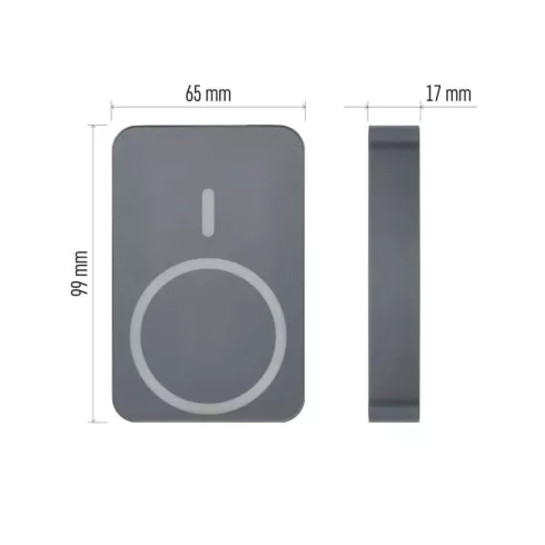 Powerbank WI 1046, 10000 mAh, 20 W + Wireless, szürke                                                 B0551GY