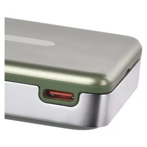 Powerbank WI 1031, 10000mAh Li-Po 3,87V, PD 20W, 1xUSB-C, zöld                                        B0552AG