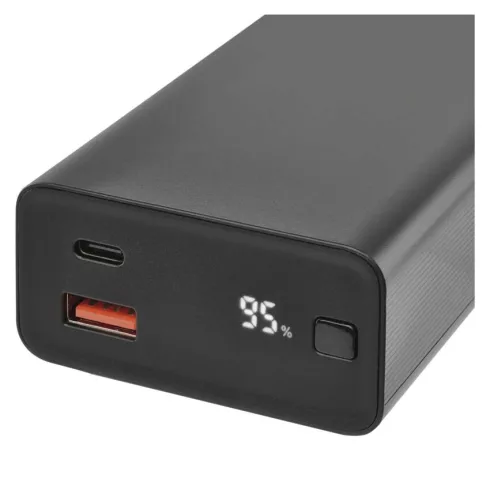 Powerbank NTBF20, Li-Po 20000 mAh, 65 W PD (gyorstöltés), 1xUSB-C 1xUSB-A, fekete                     B0560B