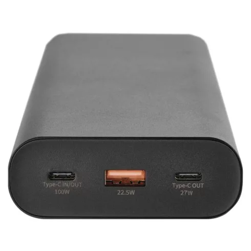 Powerbank NTBF30, Li-Ion 27000 mAh, 100 W PD (gyorstöltés), 1xUSB-C 1xUSB-A, fekete                   B0561B