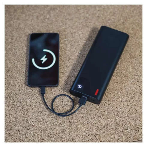 Powerbank NTBF30, Li-Ion 27000 mAh, 100 W PD (gyorstöltés), 1xUSB-C 1xUSB-A, fekete                   B0561B