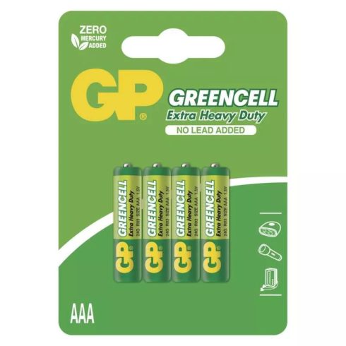 GP elem R03 AAA mikroceruza, Greencell, 4db/bliszter                                                  B1211
