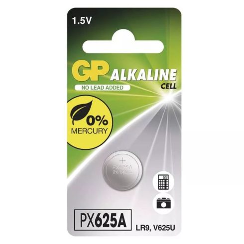 GP gombelem 625A LR9, Alkaline, 1db/bliszter                                                          B1325