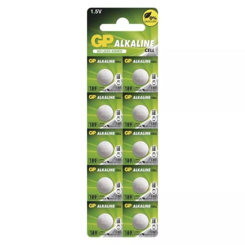 GP gombelem 189 LR54, Alkaline, 10db/bliszter                                                         B1389