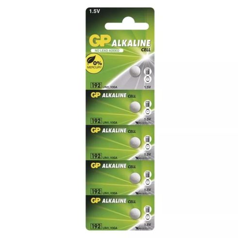 GP gombelem 192 LR41, Alkaline, 5db/bliszter                                                          B13925