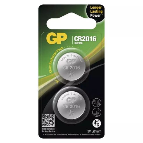 GP gombelem CR2016, Lithium, 2db/bliszter                                                             B15163