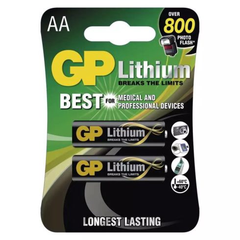 GP elem FR6 AA ceruza, Lithium, 2db/bliszter                                                          B15212