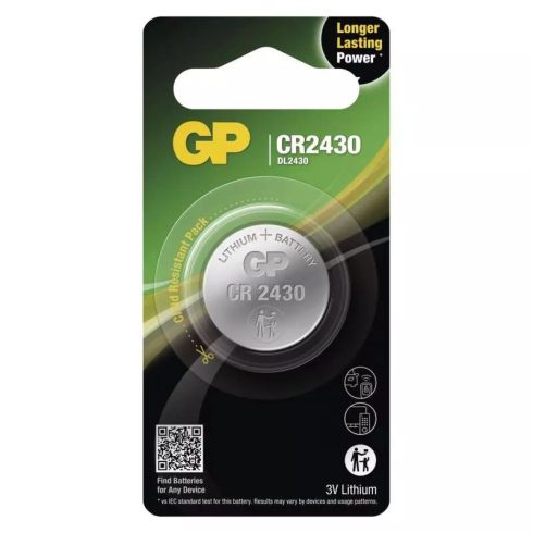 GP gombelem CR2430, Lithium, 1db/bliszter                                                             B15301