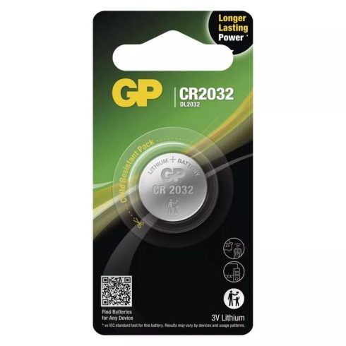 GP gombelem CR2032, Lithium, 1db/bliszter                                                             B15322