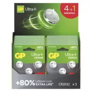   GP gombelem CR2032, Ultra plus Lítium, 3 V, 240 mAh, 200 db/display                                   B15325UP