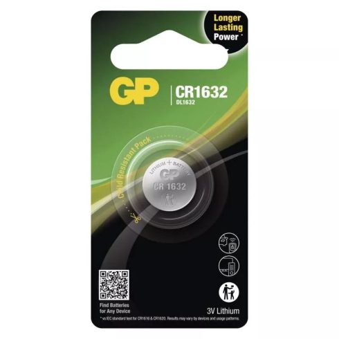 GP gombelem CR1632, Lithium, 1db/bliszter                                                             B15951