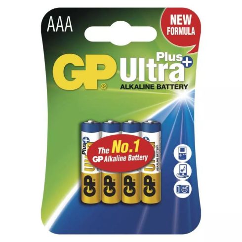 GP elem LR03 AAA mikroceruza, Ultra Plus Alkáli, 4db/bliszter                                         B1711