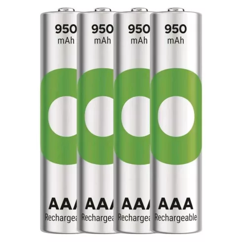 GP elem NiMH HR03 AAA mikroceruza, 950mAh, ReCyko, 4db                                                B25114
