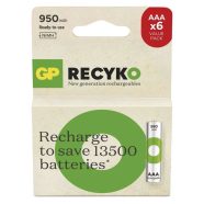   GP elem NiMH HR03 AAA mikroceruza, 950mAh, ReCyko, 6db                                                B2511V