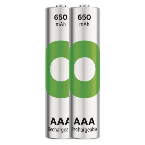 GP elem NiMH HR03 AAA mikroceruza, 650mAh, ReCyko, 2db                                                B25162