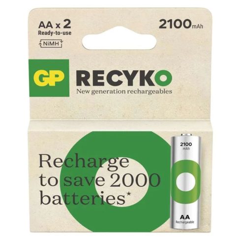 GP elem NiMH HR6 AA ceruza, 2100mAh, ReCyko, 2db                                                      B25212