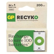   GP elem NiMH 6HR61 9V, 200mAh, ReCyko, 1db                                                            B2552