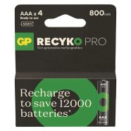   GP elem NiMH HR03 AAA mikroceruza, 800mAh, ReCyko Pro, 4db                                            B26184
